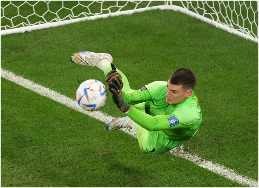 包含足球球员突破自我，表现堪称完美的词条